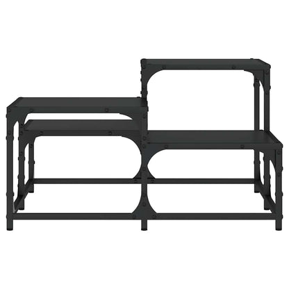 Tavolino da Salotto Nero 68x68x40 cm in Legno Multistrato | homemem39