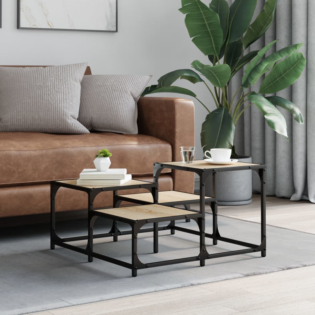 Tavolino da Salotto Rovere Sonoma 68x68x40 cm Legno Multistrato | homemem39