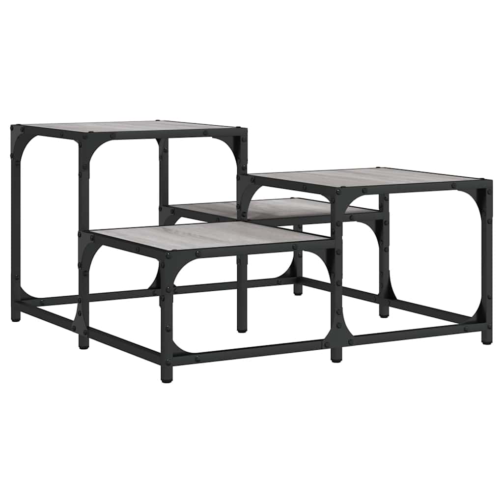Tavolino da Salotto Grigio Sonoma 68x68x40 cm Legno Multistrato | homemem39
