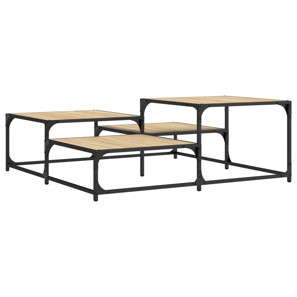 Tavolino Salotto Rovere Sonoma 107x107x40 cm Legno Multistrato | homemem39