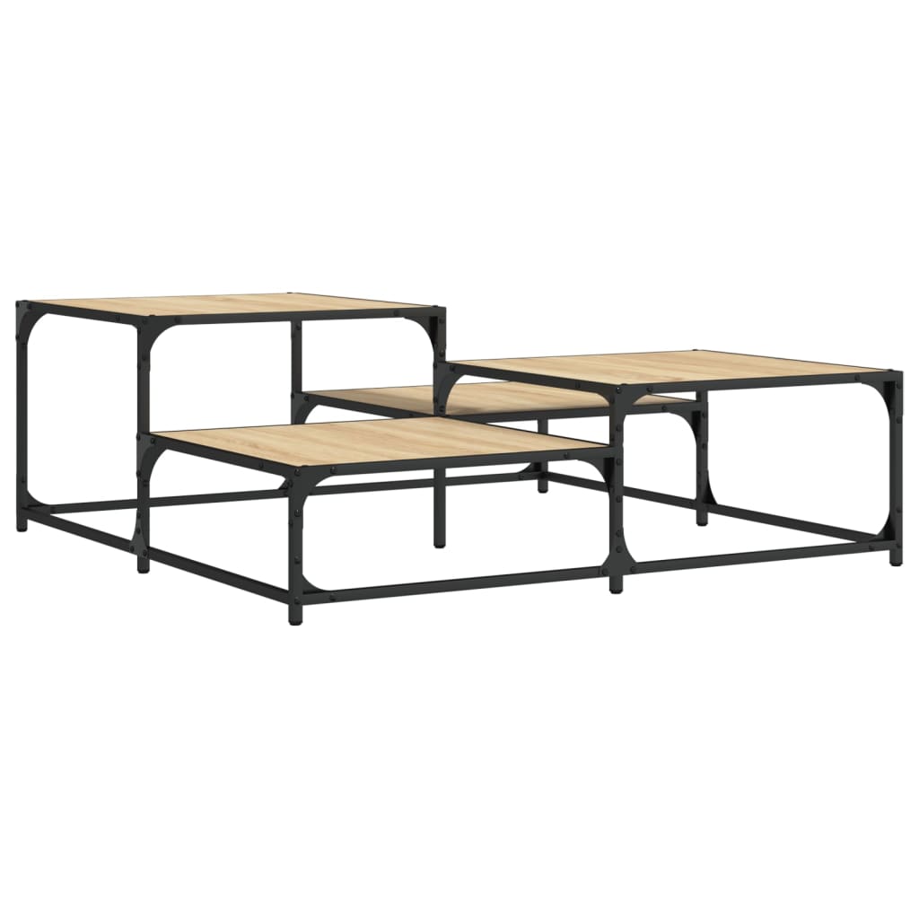 Tavolino Salotto Rovere Sonoma 107x107x40 cm Legno Multistrato | homemem39