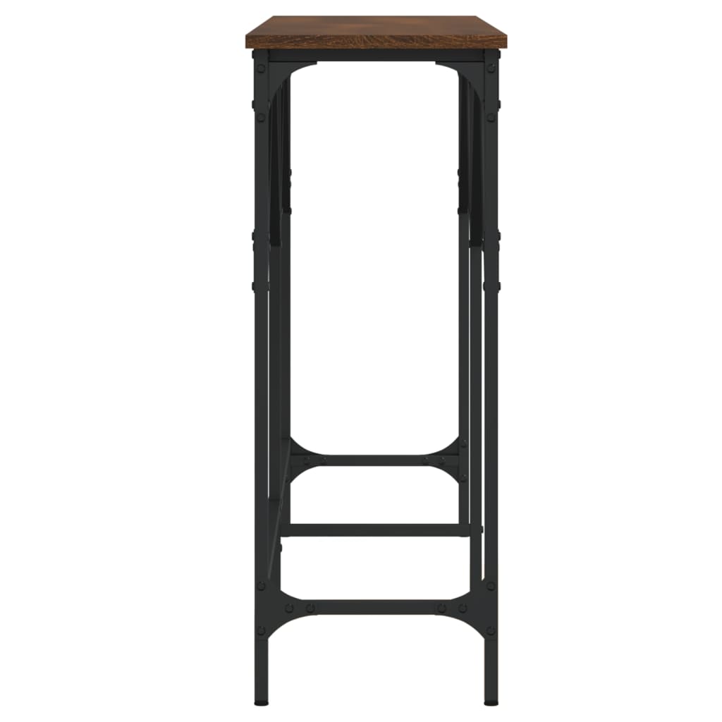 Tavolino Consolle Rovere Marrone 140x29x75 cm Legno Multistrato - homemem39