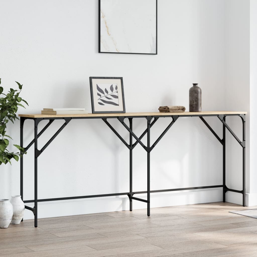 Tavolo Consolle Rovere Sonoma 180x29x75 cm in Legno Multistrato - homemem39