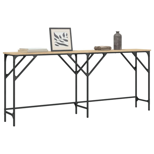 Tavolo Consolle Rovere Sonoma 180x29x75 cm in Legno Multistrato - homemem39