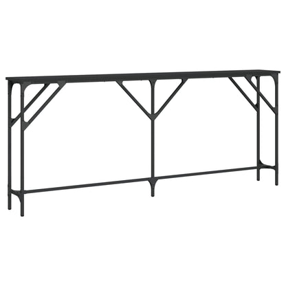 Tavolino Consolle Nero 180x23x75 cm in Legno Multistrato - homemem39