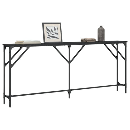 Tavolino Consolle Nero 180x23x75 cm in Legno Multistrato - homemem39