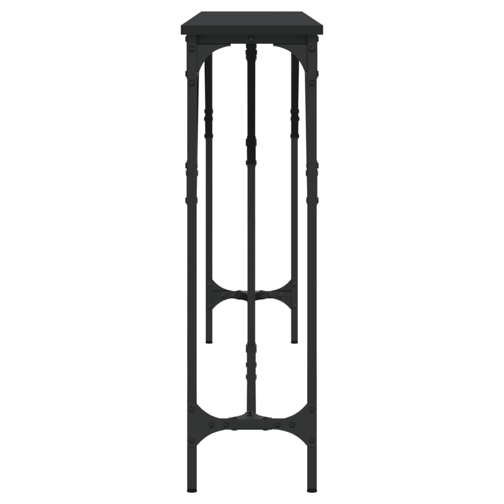 Tavolino Consolle Nero 180x23x75 cm in Legno Multistrato - homemem39