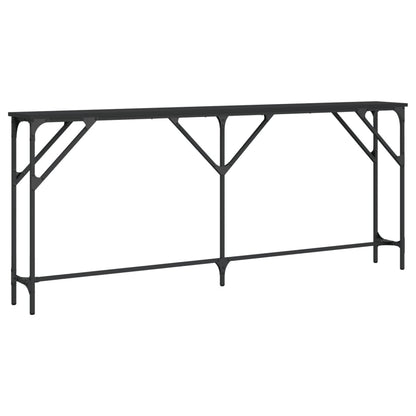 Tavolino Consolle Nero 180x23x75 cm in Legno Multistrato - homemem39