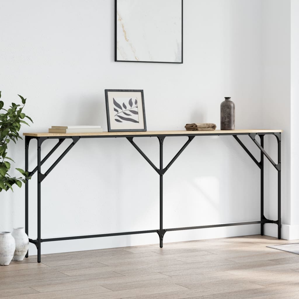 Tavolo Consolle Rovere Sonoma 180x23x75 cm in Legno Multistrato | homemem39