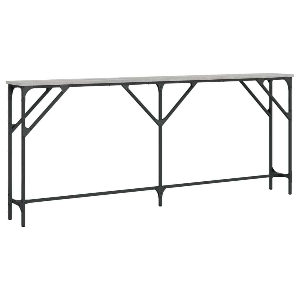 Tavolo Consolle Grigio Sonoma 180x23x75 cm in Legno Multistrato - homemem39