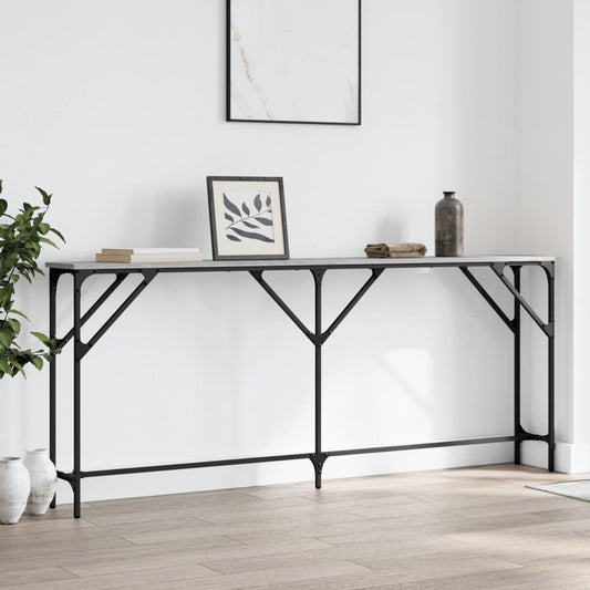 Tavolo Consolle Grigio Sonoma 180x23x75 cm in Legno Multistrato - homemem39