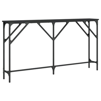 Tavolino Consolle Nero 140x23x75 cm in Legno Multistrato - homemem39