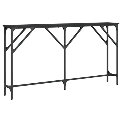 Tavolino Consolle Nero 140x23x75 cm in Legno Multistrato - homemem39