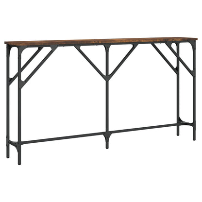 Tavolo Consolle Rovere Fumo 140x23x75 cm in Legno Multistrato - homemem39
