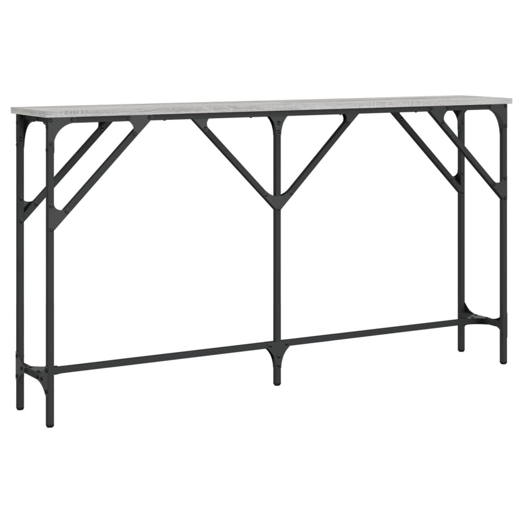 Tavolo Consolle Grigio Sonoma 140x23x75 cm in Legno Multistrato - homemem39