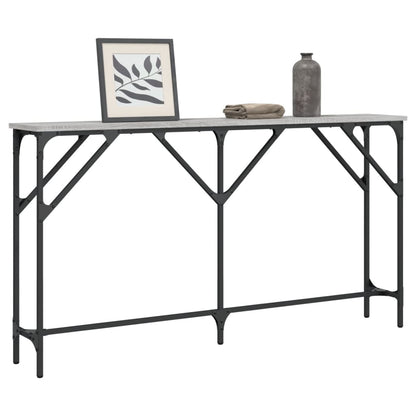 Tavolo Consolle Grigio Sonoma 140x23x75 cm in Legno Multistrato - homemem39