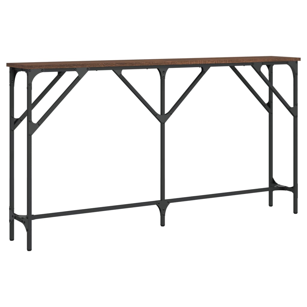 Tavolino Consolle Rovere Marrone 140x23x75 cm Legno Multistrato - homemem39