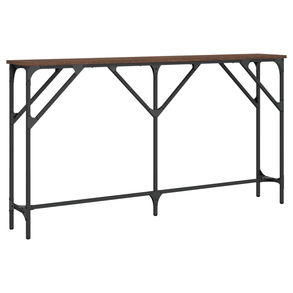 Tavolino Consolle Rovere Marrone 140x23x75 cm Legno Multistrato - homemem39