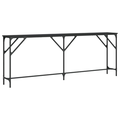 Tavolino Consolle Nero 200x29x75 cm in Legno Multistrato - homemem39