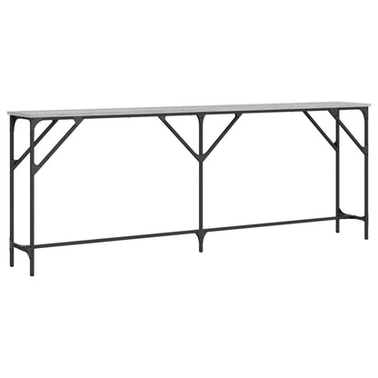 Tavolo Consolle Grigio Sonoma 200x29x75 cm in Legno Multistrato - homemem39