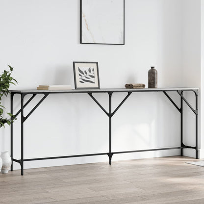Tavolo Consolle Grigio Sonoma 200x29x75 cm in Legno Multistrato - homemem39