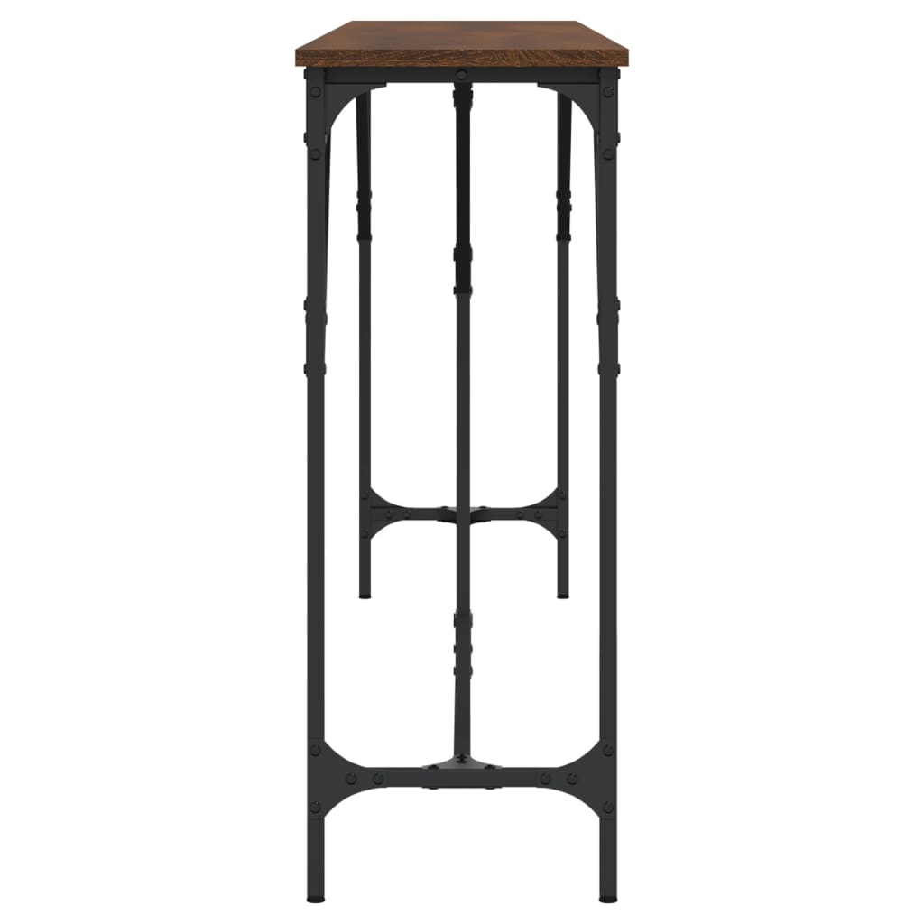 Tavolino Consolle Rovere Marrone 200x29x75 cm Legno Multistrato - homemem39