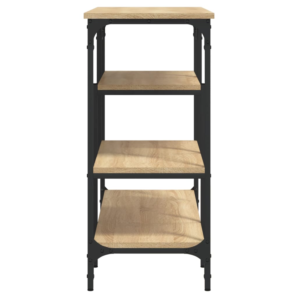 Tavolino Consolle con Ripiani Rovere Sonoma 100x35x75 cm | homemem39
