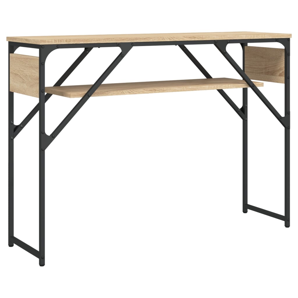 Tavolo Consolle Ripiano Rovere Sonoma 105x30x75cm Multistrato - homemem39