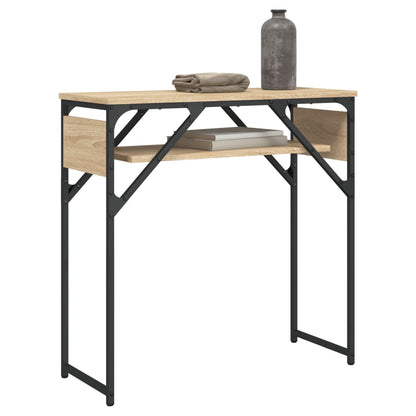 Tavolo Consolle Ripiano Rovere Sonoma 75x30x75cm Multistrato - homemem39