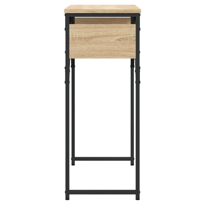 Tavolo Consolle Ripiano Rovere Sonoma 75x30x75cm Multistrato - homemem39