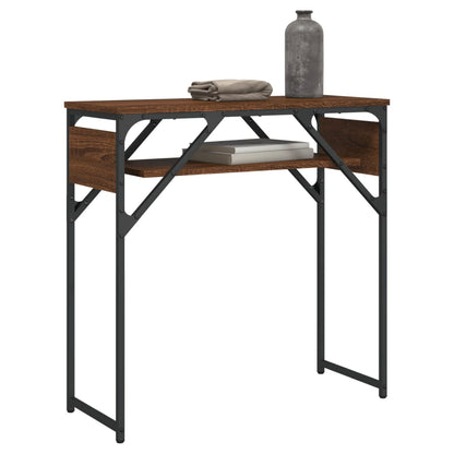 Tavolo Consolle Ripiano Rovere Marrone 75x30x75cm Multistrato | homemem39