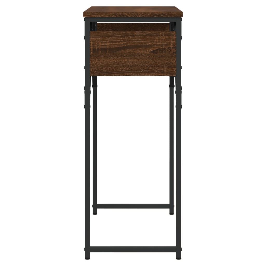 Tavolo Consolle Ripiano Rovere Marrone 75x30x75cm Multistrato | homemem39