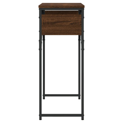 Tavolo Consolle Ripiano Rovere Marrone 75x30x75cm Multistrato | homemem39
