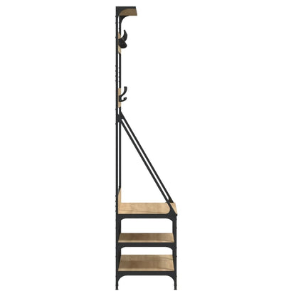 Appendiabiti con Porta Scarpe Rovere Sonoma 80x40x184 cm - homemem39