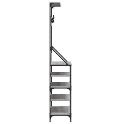 Appendiabiti con Porta Scarpe Grigio Sonoma 90x34x184 cm - homemem39