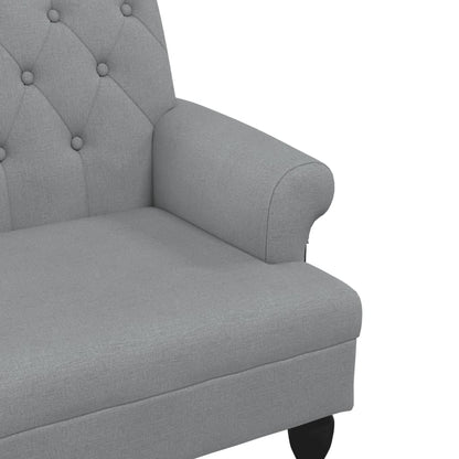 Panca con Schienale Grigio Chiaro 120x62x75,5 cm in Tessuto - homemem39