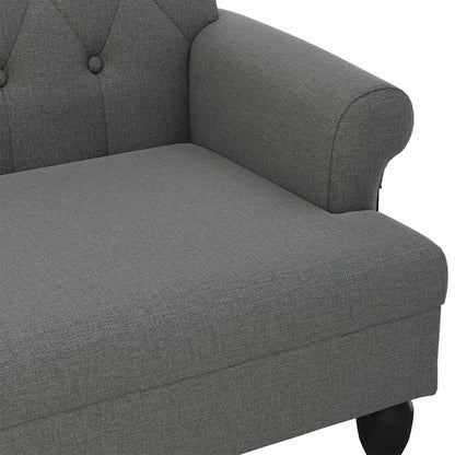 Panca con Schienale Grigio Scuro 120x62x75,5 cm in Tessuto - homemem39