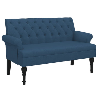 Panca con Schienale Blu 120x62x75,5 cm in Tessuto - homemem39