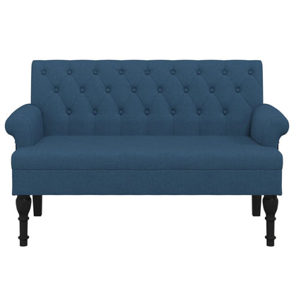 Panca con Schienale Blu 120x62x75,5 cm in Tessuto - homemem39