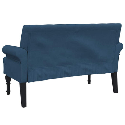 Panca con Schienale Blu 120x62x75,5 cm in Tessuto