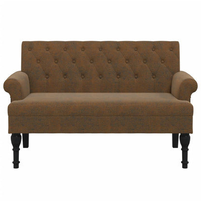 Panca con Schienale Marrone 120x62x75,5 cm in Scamosciato - homemem39
