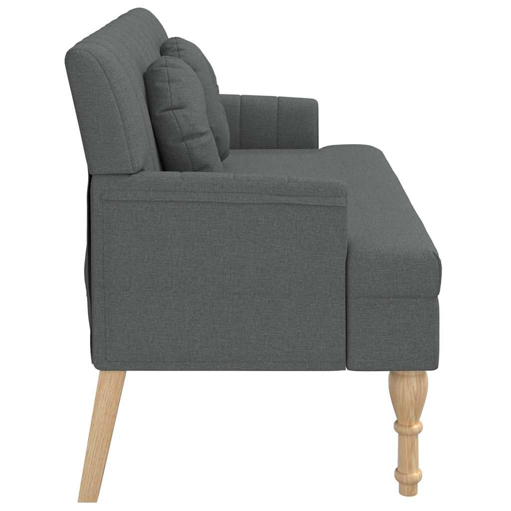 Panca con Cuscini Grigio Scuro 113x64,5x75,5 cm in Tessuto - homemem39