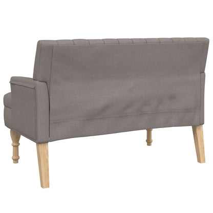 Panca con Cuscini Tortora 113x64,5x75,5 cm in Tessuto - homemem39