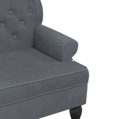 Panca con Schienale Grigio Scuro 119,5x64,5x75 cm in Velluto - homemem39