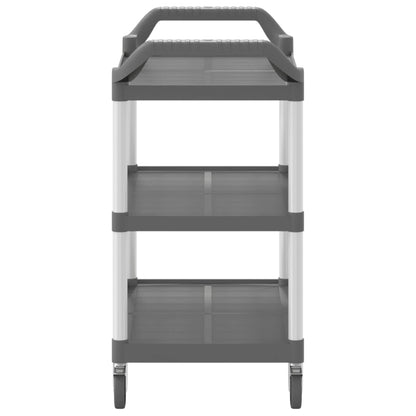 Carrello a 3 Ripiani Grigio 99x50x96 cm in Alluminio - homemem39