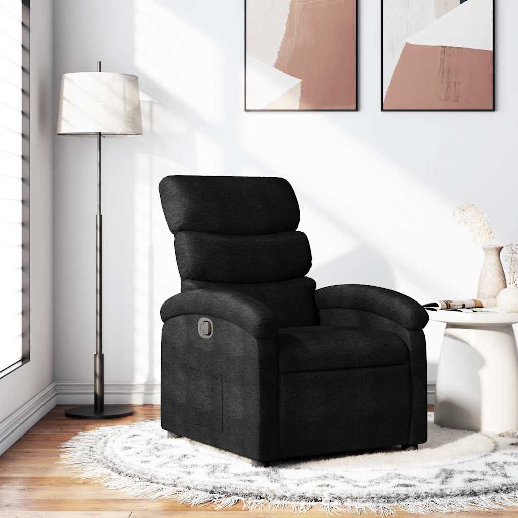 Poltrona Reclinabile in Tessuto Nero | homemem39