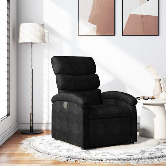 Poltrona Reclinabile in Tessuto Nero | homemem39