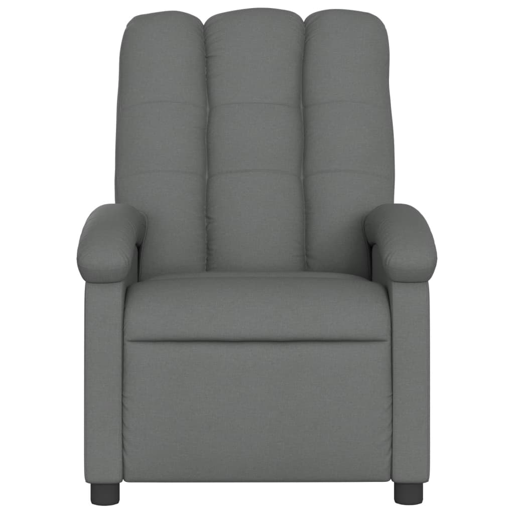 Poltrona Reclinabile in Tessuto Grigio Scuro - homemem39