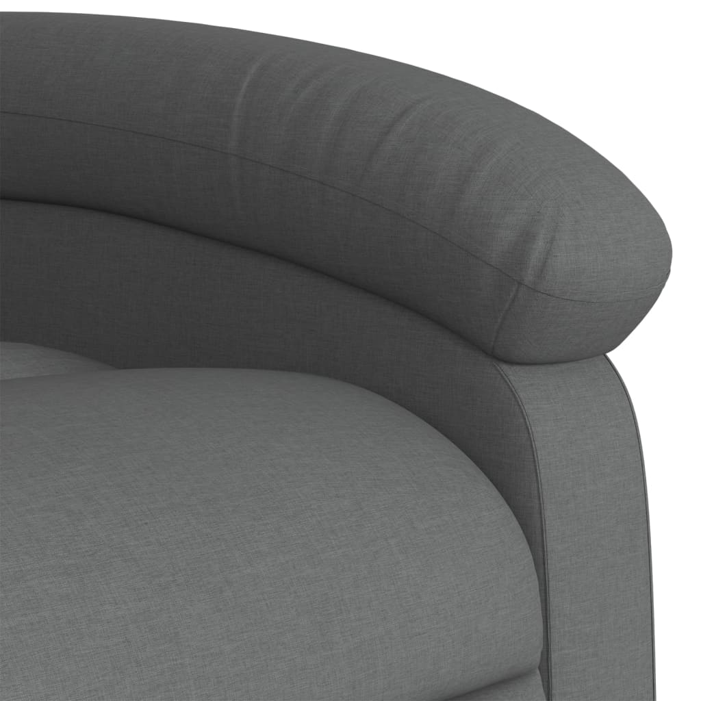 Poltrona Reclinabile in Tessuto Grigio Scuro - homemem39