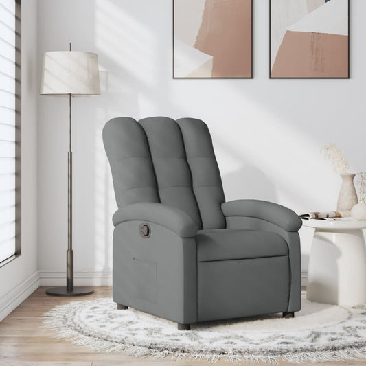 Poltrona Reclinabile in Tessuto Grigio Scuro - homemem39